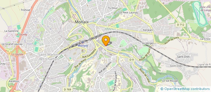 localisation de l'entreprise LE JARDIN DE LA GRAND'RUE  MORLAIX