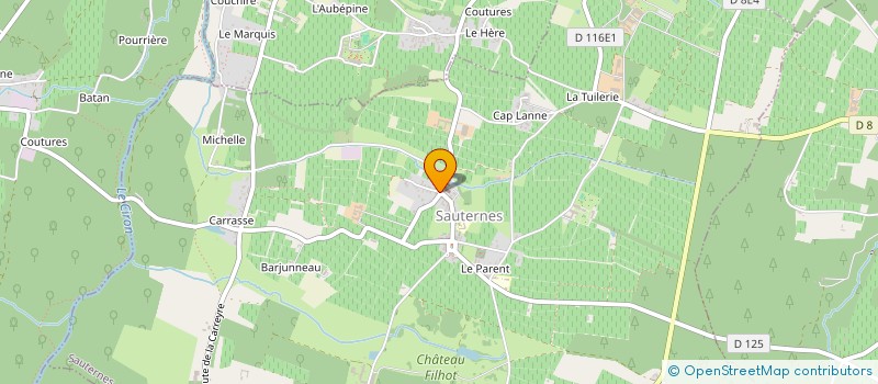 localisation de l'entreprise LE JARDIN DE MARIE  SAUTERNES