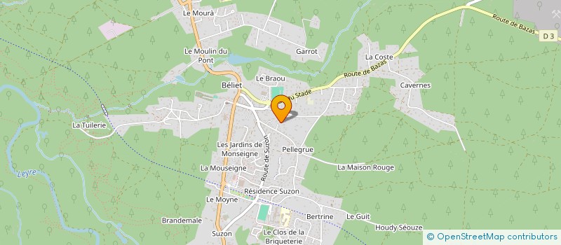 localisation de l'entreprise LE JARDIN DE SOPHIE  BELIN-BELIET