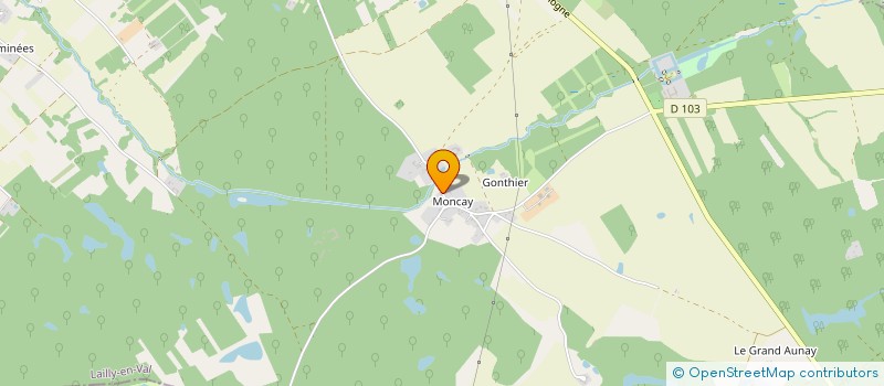 localisation de l'entreprise LE JARDIN DE VEZENNE, UN JARDIN EDUCATIF ET THERAPEUTIQUE à LAILLY-EN-VAL