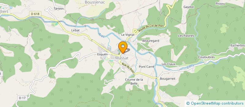 localisation de l'entreprise LE JARDIN DES 7 VALLEES à MASSAT