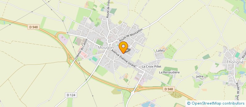 localisation de l'entreprise LE JARDIN DES BABELOTTES  AIGONDIGNE