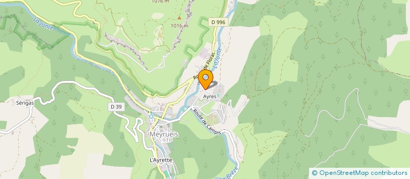 localisation de l'entreprise LE JARDIN DES CEVENNES à MEYRUEIS