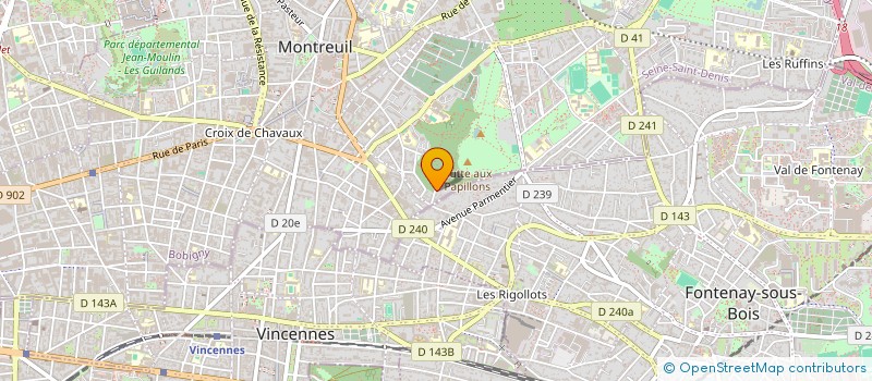localisation de l'entreprise LE JARDIN DES DELICES à MONTREUIL