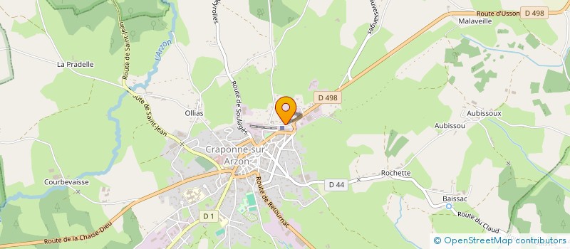 localisation de l'entreprise LE JARDIN DES DELICES  CRAPONNE-SUR-ARZON