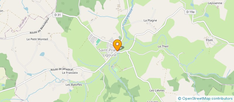 localisation de l'entreprise LE JARDIN DES LOUPIOTS à SAINT-PRIEST-LIGOURE