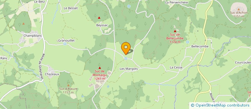 localisation de l'entreprise LE JARDIN DES MARGOTS  YSSINGEAUX