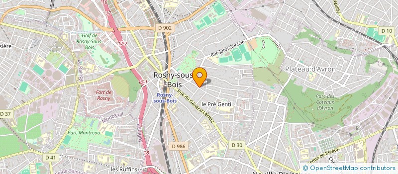 localisation de l'entreprise LE JARDIN DES MOTS à ROSNY-SOUS-BOIS