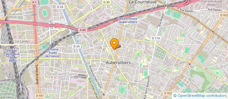 localisation de l'entreprise LE JARDIN DES NOYERS  AUBERVILLIERS