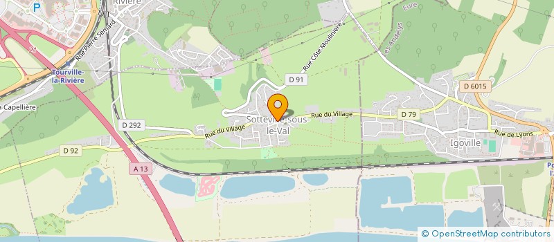 localisation de l'entreprise LE JARDIN DES P'TITES GRAINES  SOTTEVILLE-SOUS-LE-VAL