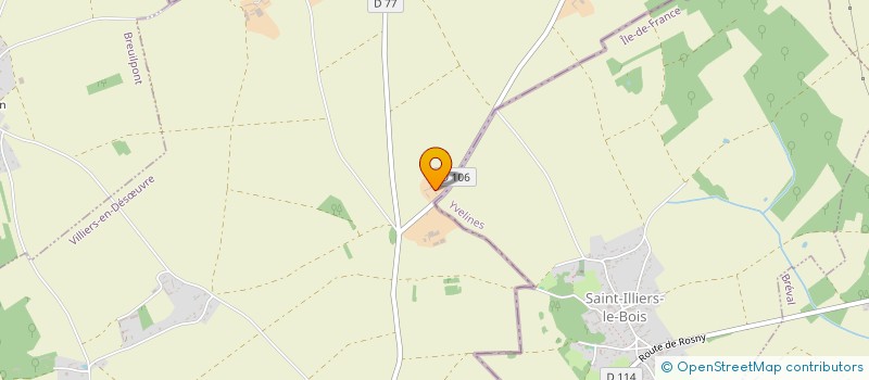 localisation de l'entreprise LE JARDIN DES P'TITS LOUPS  VILLIERS-EN-DESUVRE