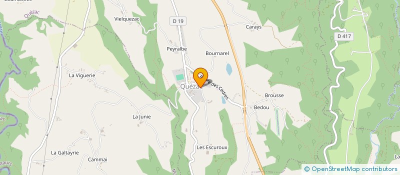 localisation de l'entreprise LE JARDIN DES PASSAGES à QUEZAC