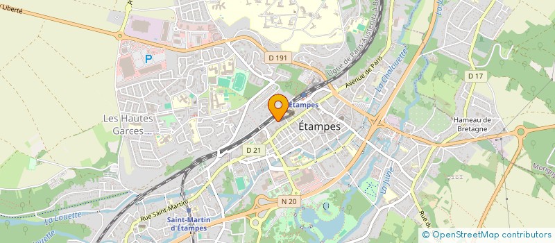 localisation de l'entreprise LE JARDIN DES PEINTRES 27 27BIS BD HENRI IV 91 ETAMPES à ETAMPES