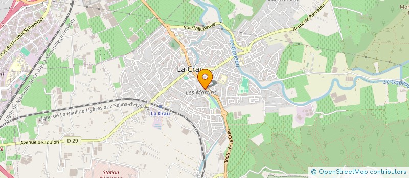 localisation de l'entreprise LE JARDIN DES POURPRES  LA CRAU
