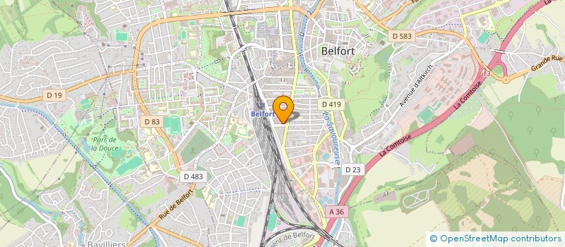 localisation de l'entreprise LE JARDIN DES SENS SARL à BELFORT