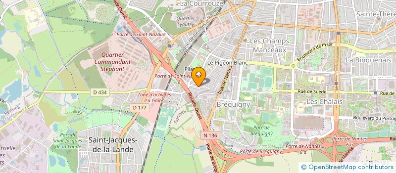 localisation de l'entreprise LE JARDIN DES SONS  SAINT-JACQUES-DE-LA-LANDE