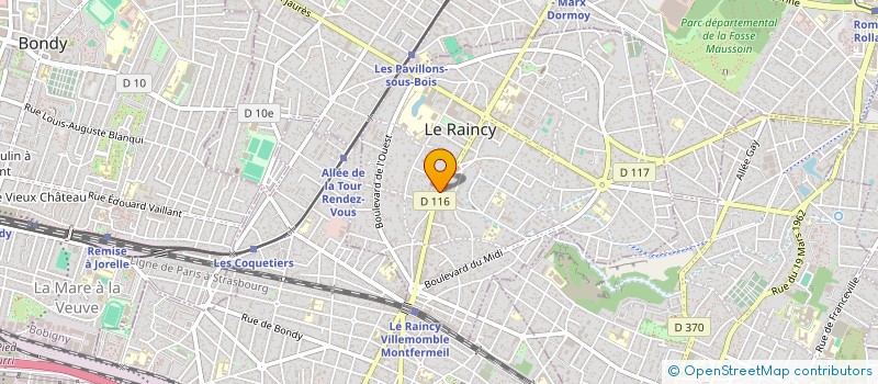 localisation de l'entreprise LE JARDIN DU RAINCY  LE RAINCY