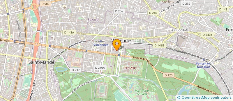 localisation de l'entreprise LE JARDIN FLEURI à VINCENNES