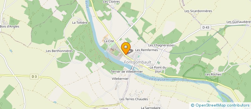 localisation de l'entreprise LE JARDIN PARTAGE DE FONTGOMBAULT à FONTGOMBAULT