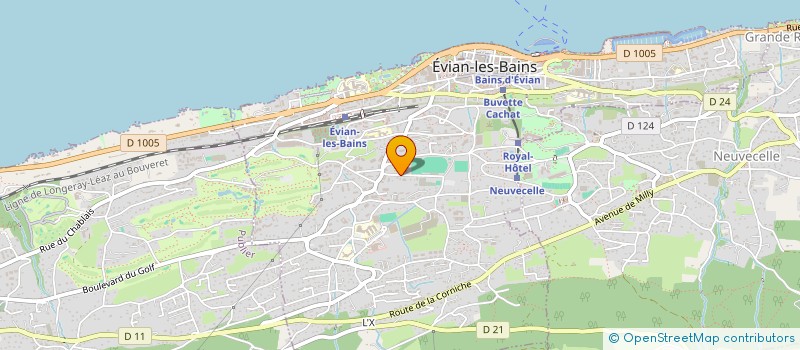 localisation de l'entreprise LE JARDIN PARTAGE DES GROTTES  EVIAN-LES-BAINS