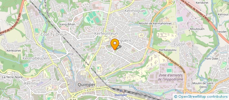 localisation de l'entreprise LE JARDIN PARTAGE LOUIS LUMIERE à QUIMPER