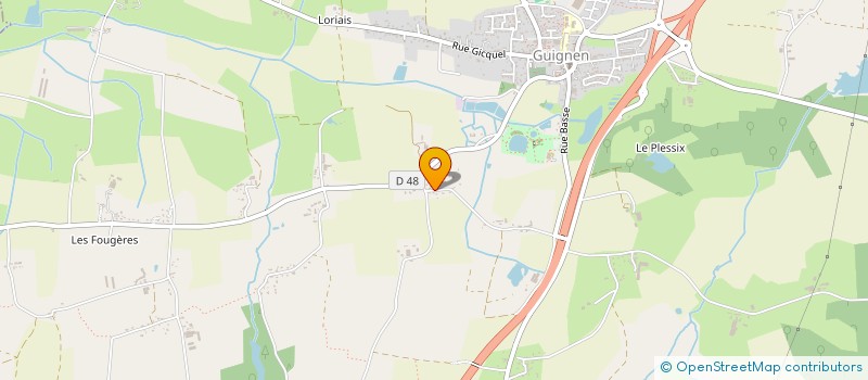 localisation de l'entreprise LE JARDINIER DES SAISONS  GUIGNEN