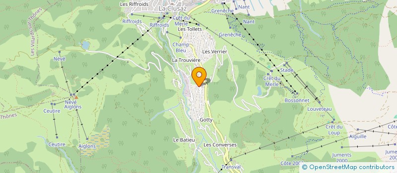 localisation de l'entreprise LE JARDINS DES OLIVIERS à LA CLUSAZ