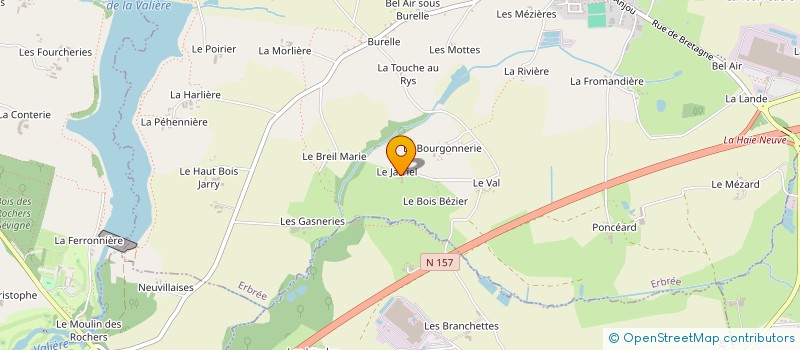 localisation de l'entreprise LE JARIEL  ERBREE