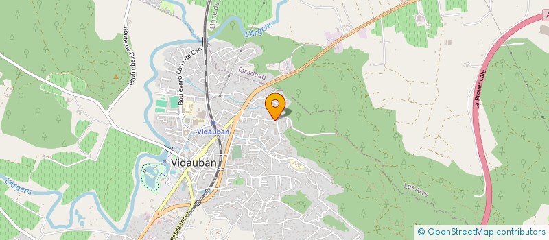 localisation de l'entreprise LE JAS DES BERGES D'ARGENS ET DES RIVES DE L'AILLE à VIDAUBAN