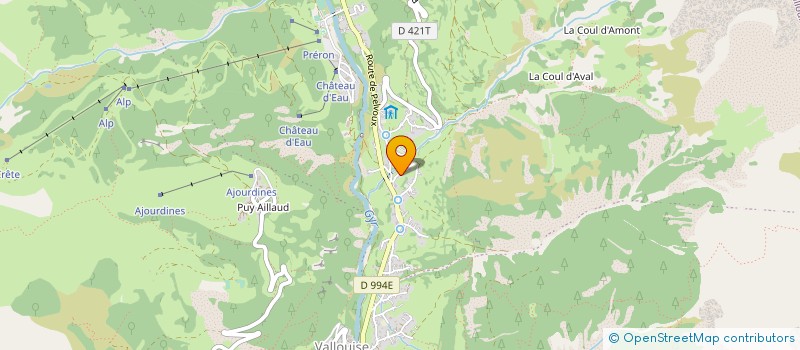 localisation de l'entreprise LE JAS DES LAUZIERES  VALLOUISE-PELVOUX