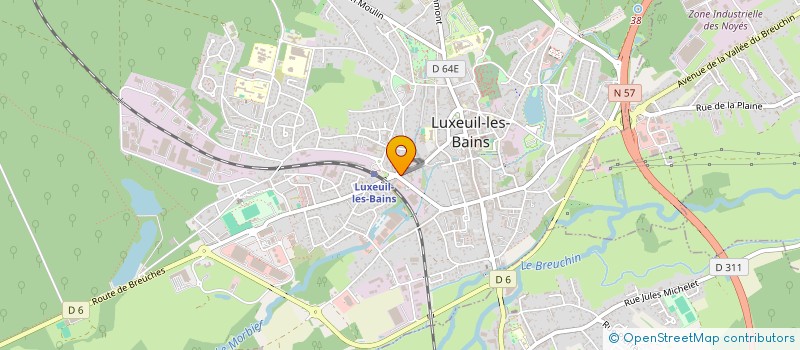 localisation de l'entreprise LE JASMIN  LUXEUIL-LES-BAINS