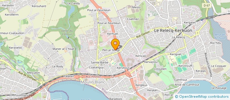 localisation de l'entreprise LE JEAN  LE RELECQ-KERHUON