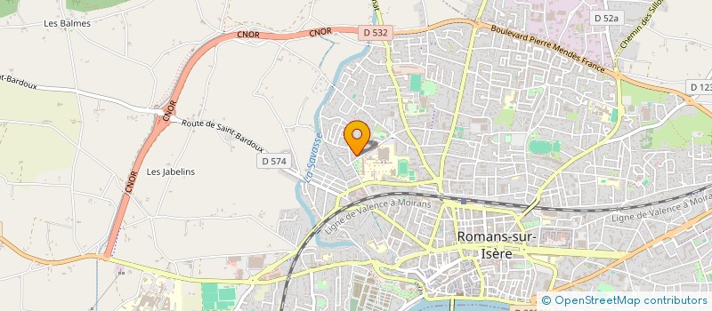 localisation de l'entreprise LE JEANNE D'ARC  ROMANS-SUR-ISERE