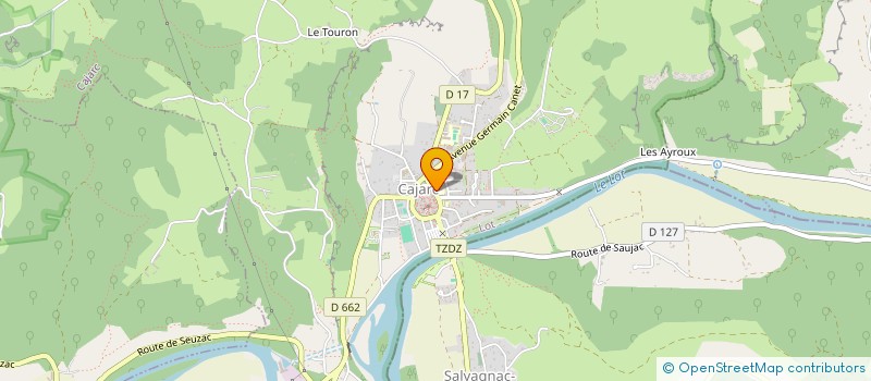 localisation de l'entreprise LE JEU DE QUILLES  CAJARC