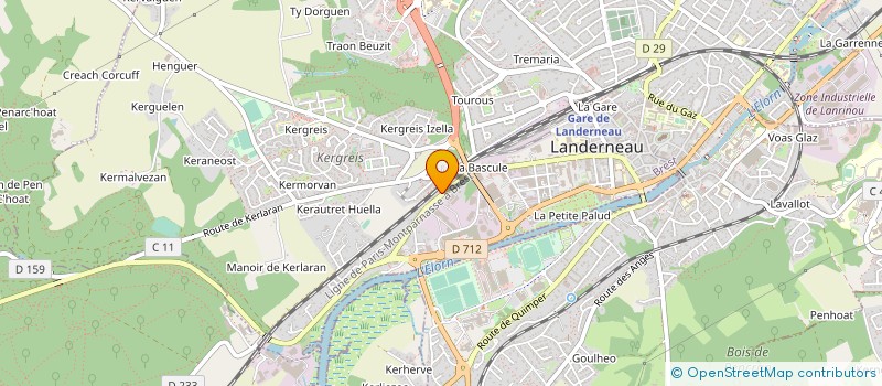 localisation de l'entreprise LE JEUNE  PLOUEDERN