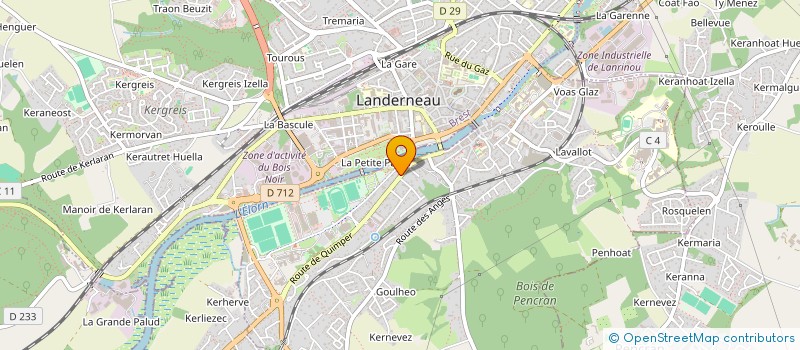 localisation de l'entreprise LE JOANNY CLUB à LANDERNEAU