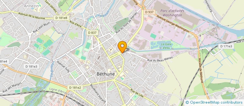 localisation de l'entreprise LE JOFFRE à BETHUNE