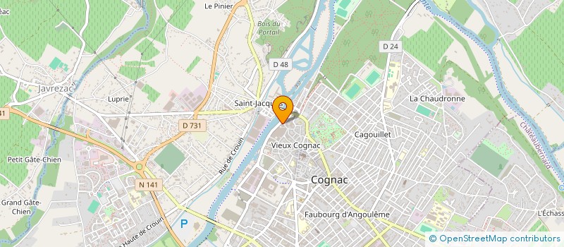 localisation de l'entreprise LE JOHN'S à COGNAC