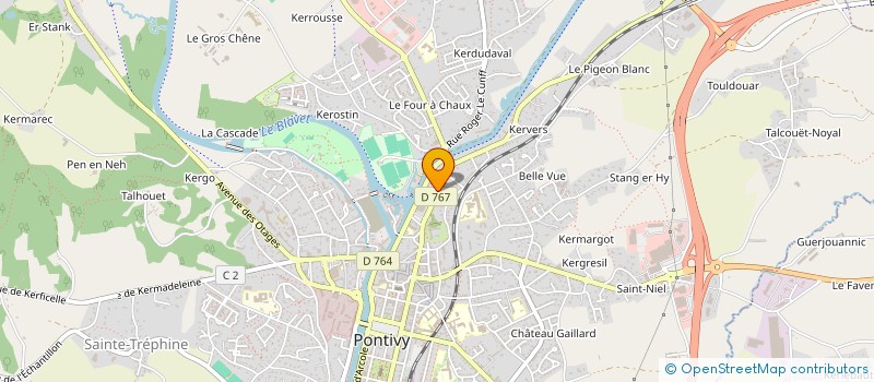 localisation de l'entreprise LE JONCOUR LOUIS ORTHOPEDIE BRETONNE IMPRIMEE à PONTIVY