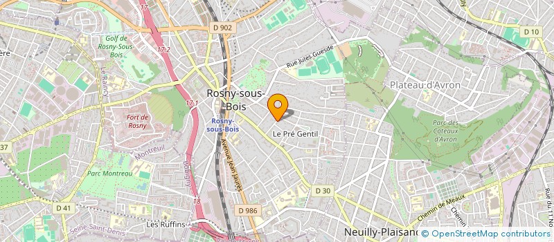 localisation de l'entreprise LE JUAN à ROSNY-SOUS-BOIS