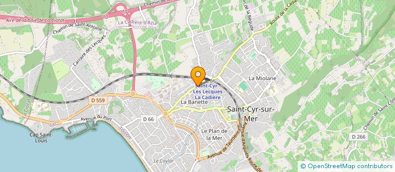 localisation de l'entreprise LE KAFE DE LA GARE à SAINT-CYR-SUR-MER
