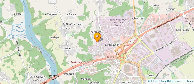 localisation de l'entreprise LE KARRE BIO à CAUDAN