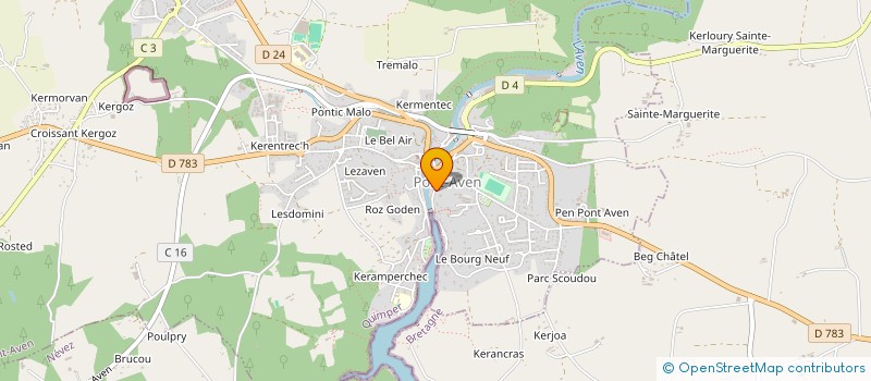 localisation de l'entreprise LE KASTELL  PONT-AVEN