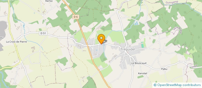 localisation de l'entreprise LE KERDREUZ VOYAGES à TREGUIDEL