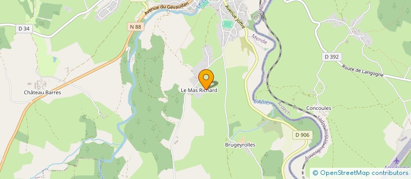 localisation de l'entreprise LE KHEOPS  LANGOGNE