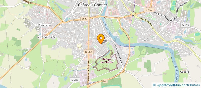 localisation de l'entreprise LE KIOSQUE A IMAGES  CHATEAU-GONTIER-SUR-MAYENNE