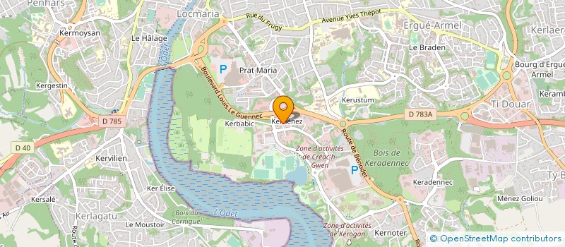 localisation de l'entreprise LE KOEUR  QUIMPER