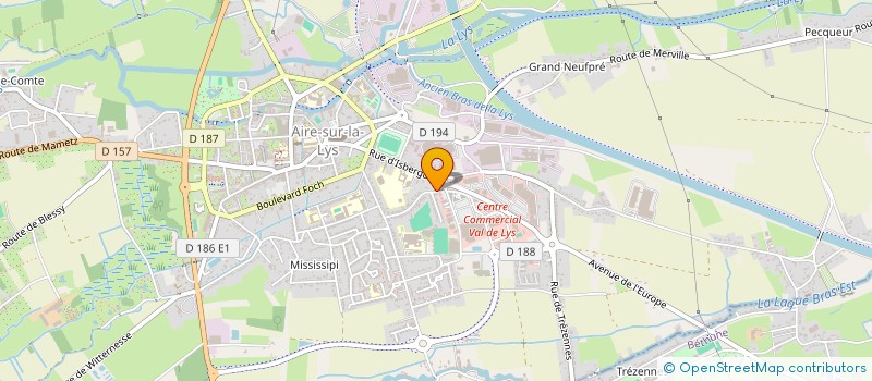 localisation de l'entreprise LE KONCEPT  AIRE-SUR-LA-LYS