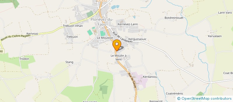 localisation de l'entreprise LE KORRIGAN LUDIK  PLONEVEZ-DU-FAOU