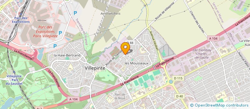 localisation de l'entreprise LE KOSY à VILLEPINTE